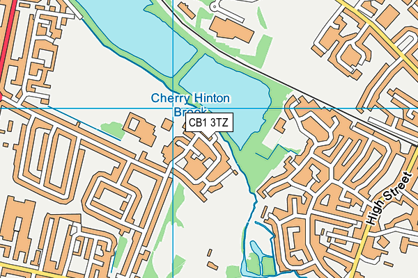 CB1 3TZ map - OS VectorMap District (Ordnance Survey)