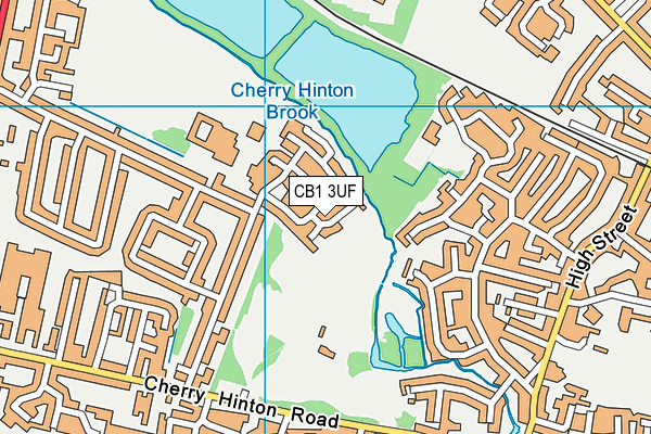 CB1 3UF map - OS VectorMap District (Ordnance Survey)