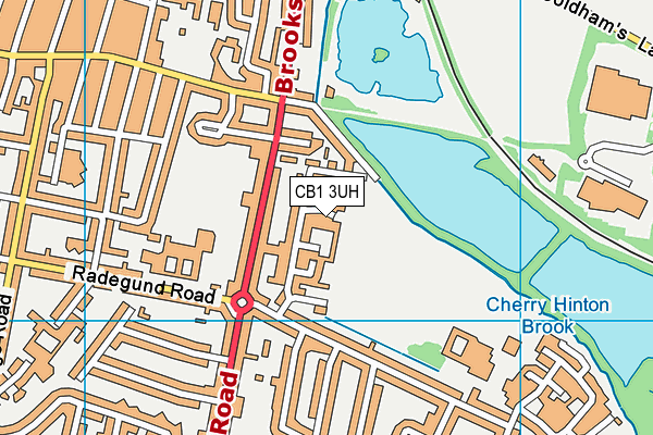 CB1 3UH map - OS VectorMap District (Ordnance Survey)