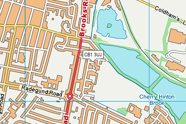 CB1 3UJ map - OS VectorMap District (Ordnance Survey)