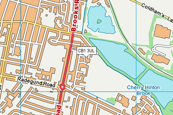 CB1 3UL map - OS VectorMap District (Ordnance Survey)