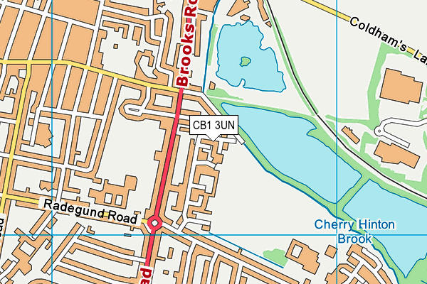 CB1 3UN map - OS VectorMap District (Ordnance Survey)