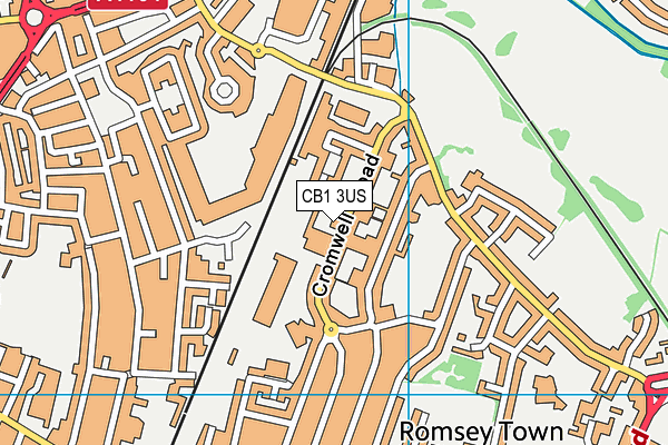 CB1 3US map - OS VectorMap District (Ordnance Survey)