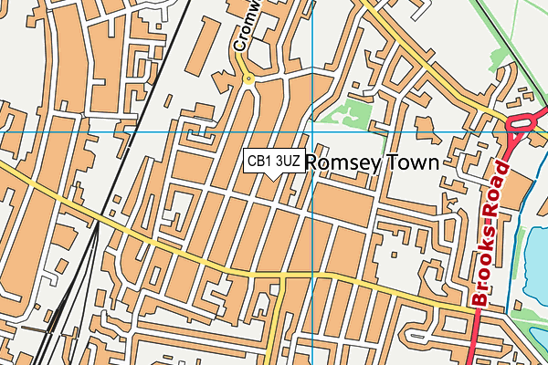 CB1 3UZ map - OS VectorMap District (Ordnance Survey)