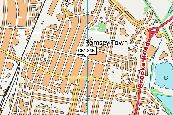 CB1 3XB map - OS VectorMap District (Ordnance Survey)