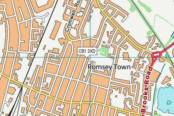 CB1 3XD map - OS VectorMap District (Ordnance Survey)