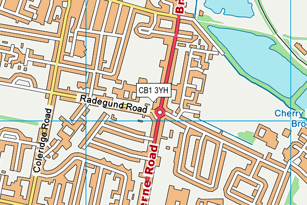 CB1 3YH map - OS VectorMap District (Ordnance Survey)