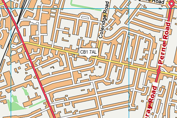 CB1 7AL map - OS VectorMap District (Ordnance Survey)