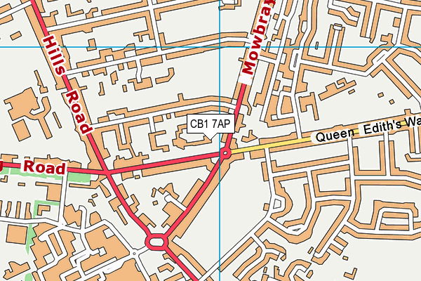 CB1 7AP map - OS VectorMap District (Ordnance Survey)