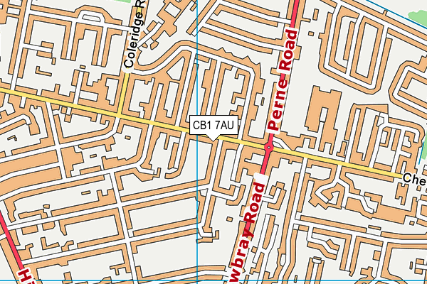 CB1 7AU map - OS VectorMap District (Ordnance Survey)