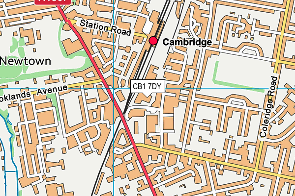 Puregym (Cambridge Leisure Park) map (CB1 7DY) - OS VectorMap District (Ordnance Survey)