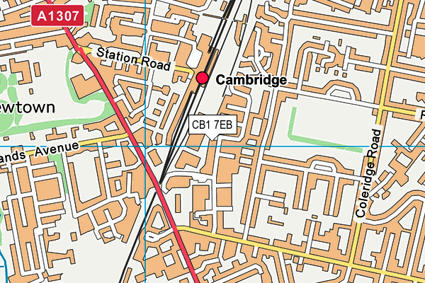 CB1 7EB map - OS VectorMap District (Ordnance Survey)