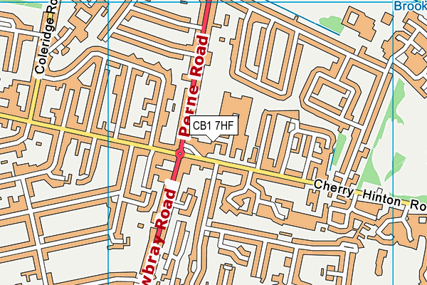 CB1 7HF map - OS VectorMap District (Ordnance Survey)