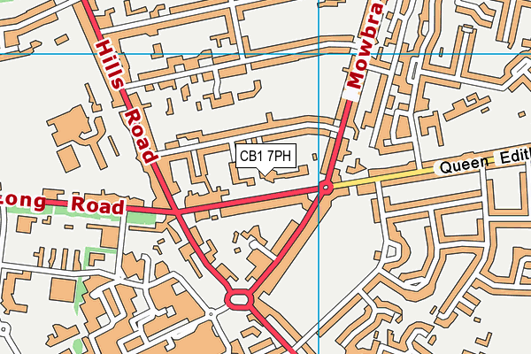 CB1 7PH map - OS VectorMap District (Ordnance Survey)