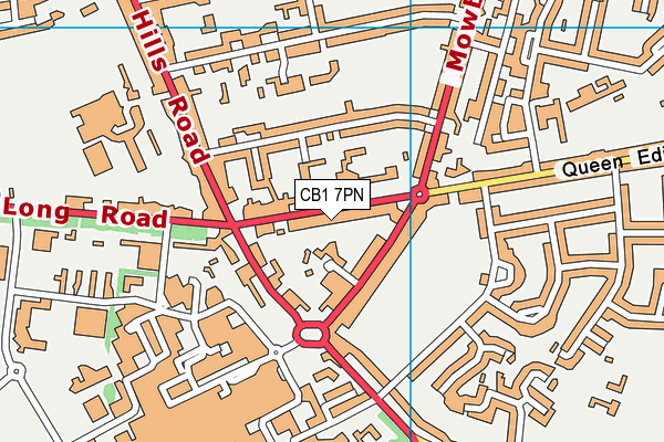 CB1 7PN map - OS VectorMap District (Ordnance Survey)