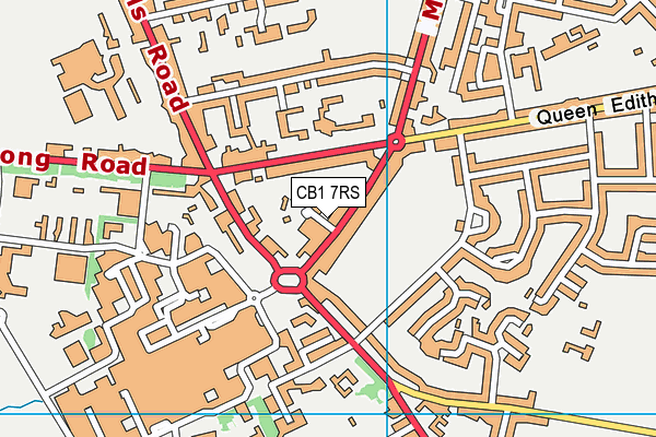 CB1 7RS map - OS VectorMap District (Ordnance Survey)