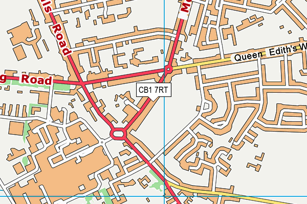 CB1 7RT map - OS VectorMap District (Ordnance Survey)