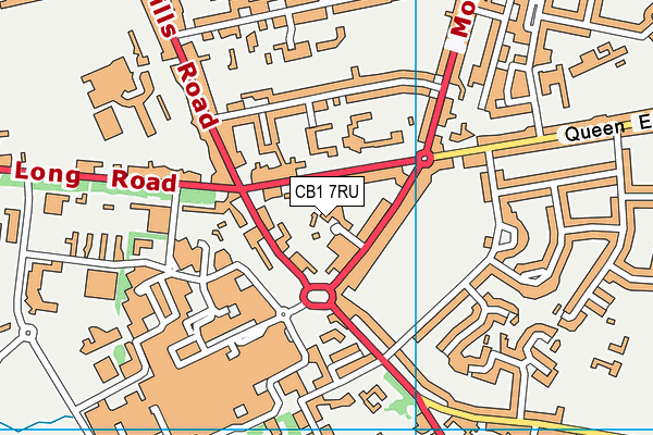 CB1 7RU map - OS VectorMap District (Ordnance Survey)