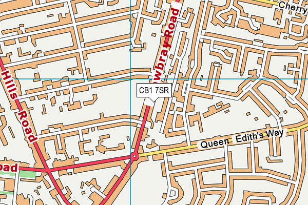 CB1 7SR map - OS VectorMap District (Ordnance Survey)