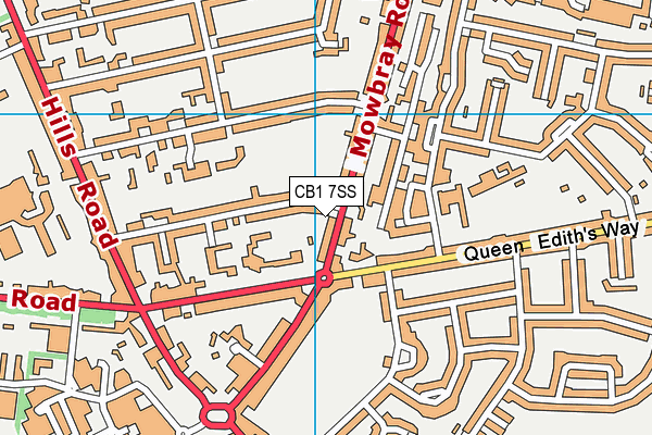 CB1 7SS map - OS VectorMap District (Ordnance Survey)