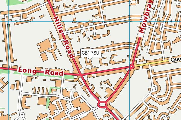 CB1 7SU map - OS VectorMap District (Ordnance Survey)