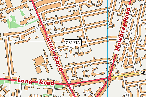 CB1 7TA map - OS VectorMap District (Ordnance Survey)