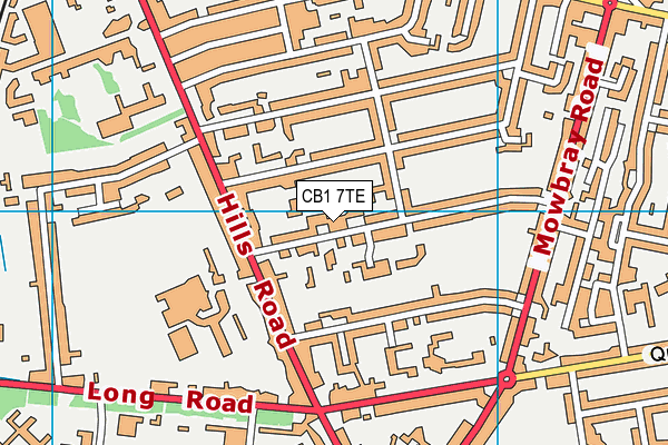 CB1 7TE map - OS VectorMap District (Ordnance Survey)