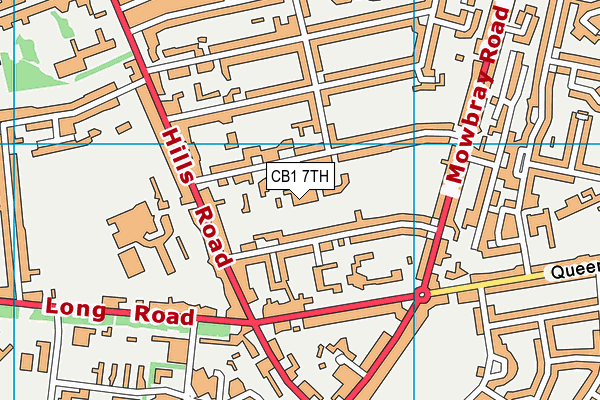 CB1 7TH map - OS VectorMap District (Ordnance Survey)