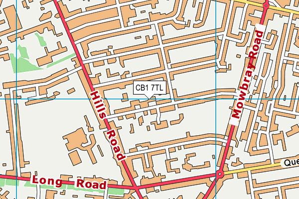 CB1 7TL map - OS VectorMap District (Ordnance Survey)