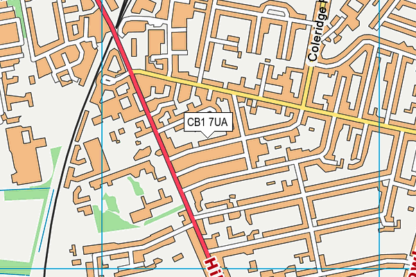 CB1 7UA map - OS VectorMap District (Ordnance Survey)