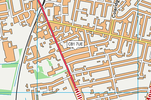 CB1 7UE map - OS VectorMap District (Ordnance Survey)