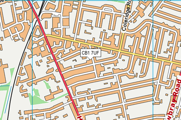 CB1 7UF map - OS VectorMap District (Ordnance Survey)