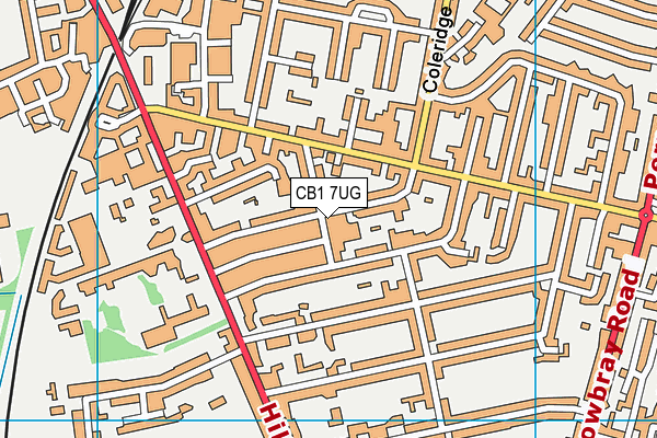 CB1 7UG map - OS VectorMap District (Ordnance Survey)