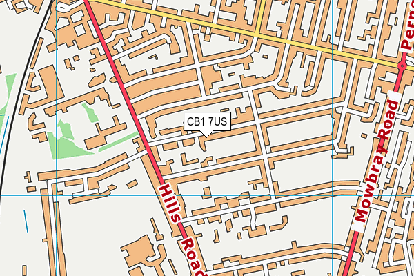 CB1 7US map - OS VectorMap District (Ordnance Survey)