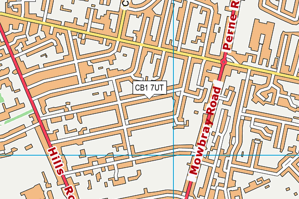 CB1 7UT map - OS VectorMap District (Ordnance Survey)