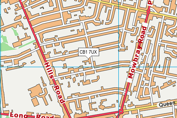 CB1 7UX map - OS VectorMap District (Ordnance Survey)