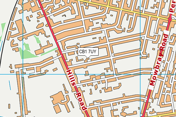 CB1 7UY map - OS VectorMap District (Ordnance Survey)