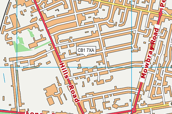 CB1 7XA map - OS VectorMap District (Ordnance Survey)