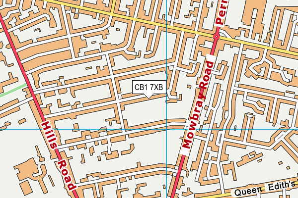CB1 7XB map - OS VectorMap District (Ordnance Survey)