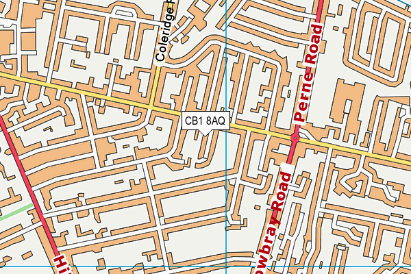 CB1 8AQ map - OS VectorMap District (Ordnance Survey)