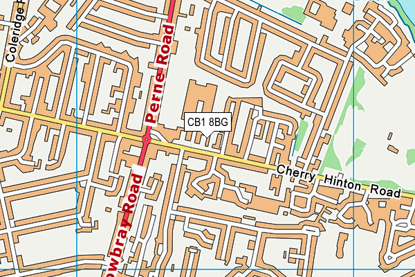 CB1 8BG map - OS VectorMap District (Ordnance Survey)