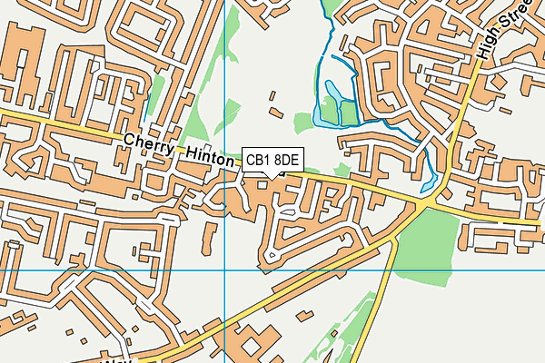 CB1 8DE map - OS VectorMap District (Ordnance Survey)