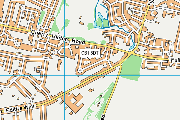 CB1 8DT map - OS VectorMap District (Ordnance Survey)