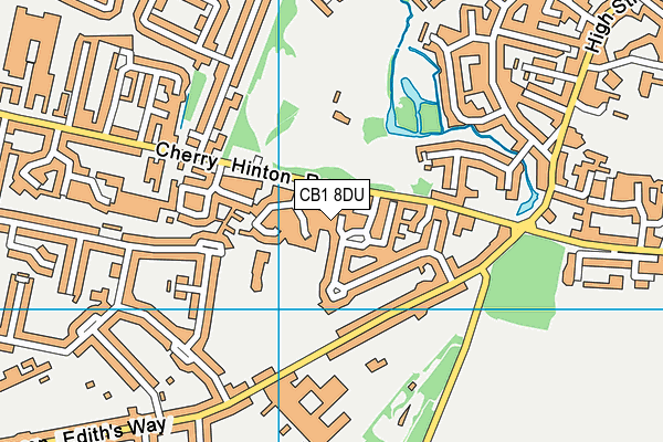 CB1 8DU map - OS VectorMap District (Ordnance Survey)