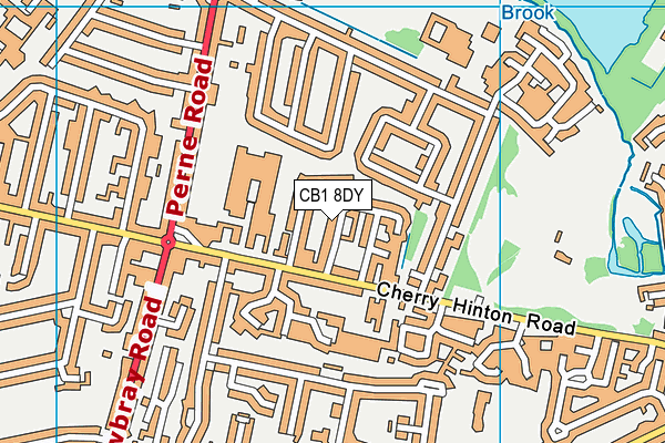 CB1 8DY map - OS VectorMap District (Ordnance Survey)