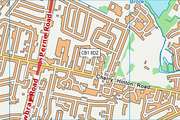 CB1 8DZ map - OS VectorMap District (Ordnance Survey)