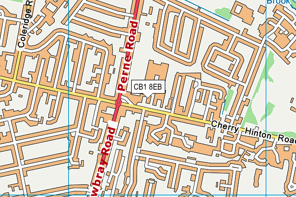 CB1 8EB map - OS VectorMap District (Ordnance Survey)