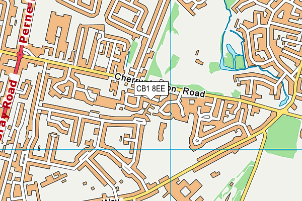 CB1 8EE map - OS VectorMap District (Ordnance Survey)