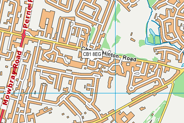 CB1 8EG map - OS VectorMap District (Ordnance Survey)