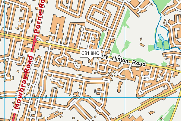 CB1 8HQ map - OS VectorMap District (Ordnance Survey)